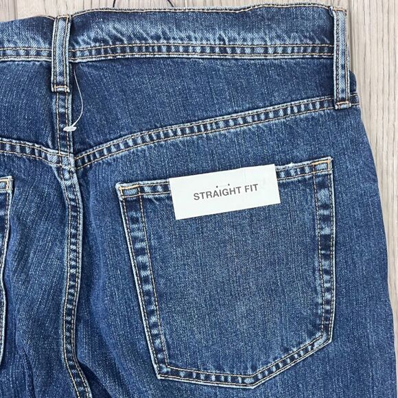 Zara Women Size 32 Distressed High Rise Cotton Straight Fit Denim NEW Jeans Boho - Picture 8 of 11